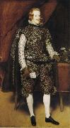 Portrait of Philip IV of Spain in Brwon and Silver